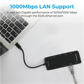 هاب USB-C پرومیت مدل PRIMEHUB-PRO با 11 درگاه خروجی