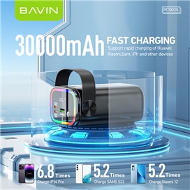 پاوربانک 30000 باوین Bavin PC1022S توان 100 وات