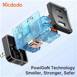 شارژر آداپتور دیواری مینی 3 پورت 67 وات مک دودو مدل MCDODO CH-148 GAN5