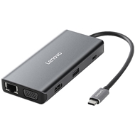 هاب و رم ریدر 11 پورت لنوو Lenovo LX0801 USB C Docking Station